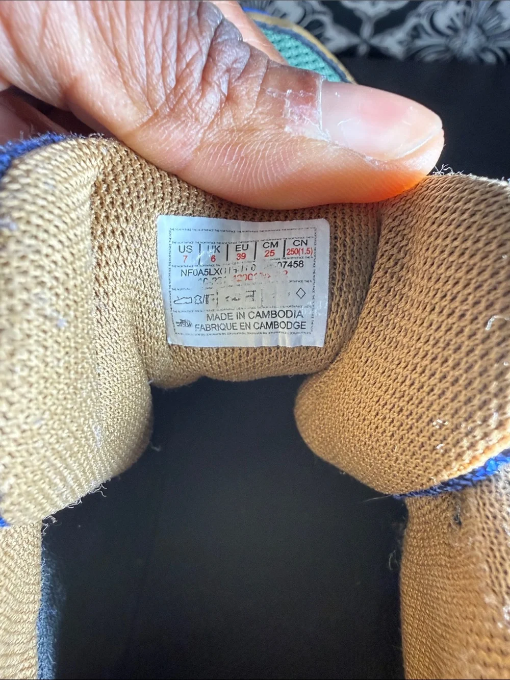 The North Face Men's Green & Tan Trail Sneakers with Blue Accents